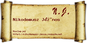 Nikodemusz János névjegykártya